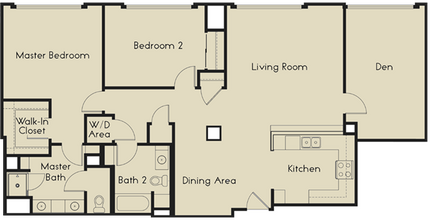 2 Bedroom 2 Bathroom Plan L 319 floor plan